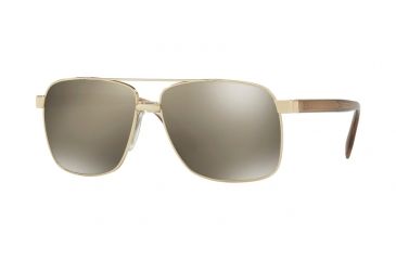 Image of Versace VE2174 Sunglasses 12525A-59 - Pale Gold Frame, Light Brown Mirror Dark Gold Lenses