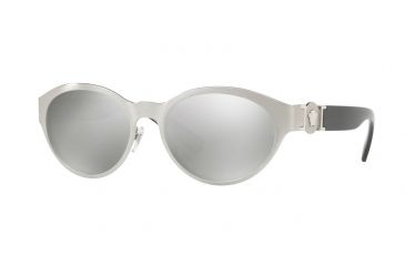 Image of Versace VE2179 Single Vision Prescription Sunglasses VE2179-12666G-55 - Lens Diameter 55 mm, Frame Color Brushed Silver