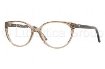 Image of Versace VE3157 Progressive Prescription Eyeglasses 963-5216 - Transparent Sand Frame, Demo Lens Lenses