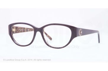 Image of Versace VE3183 Single Vision Prescription Eyeglasses 5084-52 - Eggplant/baroque Frame