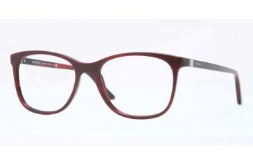 Image of Versace VE3187 Progressive Prescription Eyeglasses 5045-53 - Red Striped Black Frame