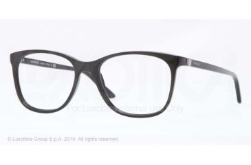 Image of Versace VE3187 Progressive Prescription Eyeglasses GB1-53 - Black Frame