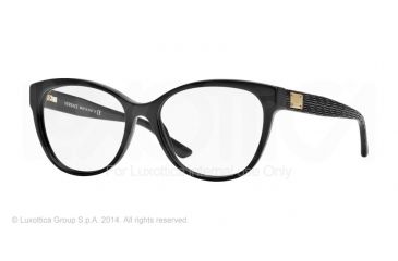 Image of Versace VE3193 Bifocal Prescription Eyeglasses GB1-52 - Black Frame