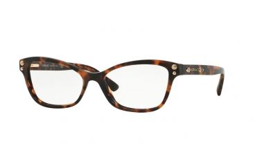 Image of Versace VE3208 Single Vision Prescription Eyeglasses 5133-54 - Matte Havana Frame