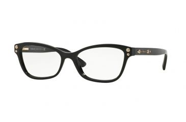Image of Versace VE3208A Single Vision Prescription Eyeglasses GB1-54 - Black Frame