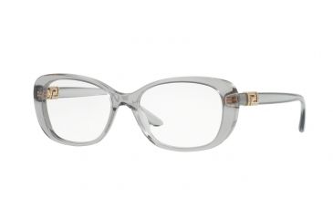 Image of Versace VE3234B Single Vision Prescription Eyeglasses 593-53 - Transparent Gray Frame