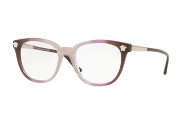 Image of Versace VE3242 Single Vision Prescription Eyeglasses 5229-52 - Violet Transp Grad Brown Frame