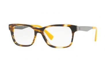 Image of Versace VE3245 Bifocal Prescription Eyeglasses 5236-53 - Striped Havana/yellow Frame