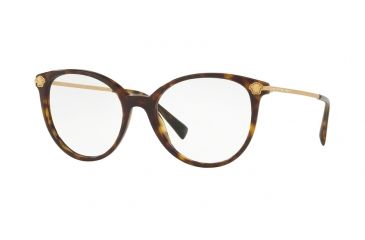 Image of Versace VE3251B Progressive Prescription Eyeglasses 108-52 - Dark Havana Frame