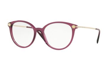 Image of Versace VE3251B Progressive Prescription Eyeglasses, 52mm, Transparent / Plum, VE3251B-5220-52-PRO