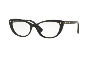 Image of Versace VE3258 Prescription Eyeglasses GB1-51 - Black Frame