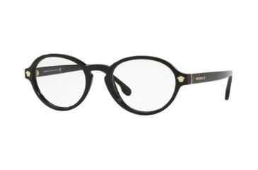 Image of Versace VE3259 Progressive Prescription Eyeglasses GB1-50 - Black Frame