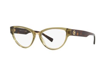 Image of Versace VE3267 Progressive Prescription Eyeglasses, 51mm, Transparent Green, VE3267-5293-51-PRO