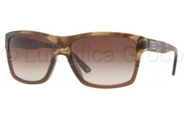 Image of Versace VE4216 Single Vision Prescription Sunglasses VE4216-965-13-5916 - Lens Diameter 59 mm, Frame Color Striped Brown