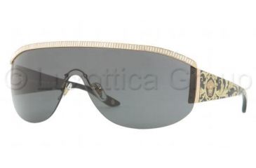Image of Versace VE4232B Sunglasses 500987-0138 - Gold Frame, Gray Lenses