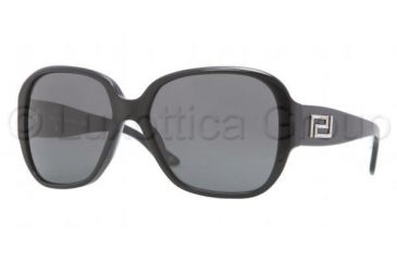 Image of Versace VE4238B Sunglasses GB1/87-5816 - Black Frame, Gray Lenses