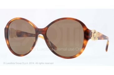 Image of Versace VE4261 Single Vision Prescription Sunglasses VE4261-163-73-58 - Lens Diameter 58 mm, Frame Color Striped Havana