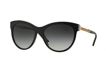 Image of Versace VE4292A Sunglasses GB1/8G-57 - Black Frame, Gray Gradient Lenses