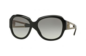 Image of Versace VE4304 Sunglasses GB1/11-57 - Black Frame, Gray Gradient Lenses