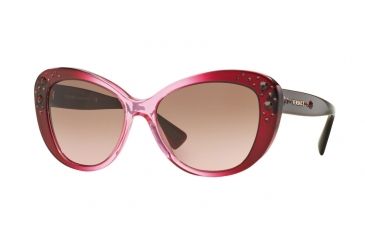 Image of Versace VE4309BA Sunglasses 515114-57 - Pink Gradient Marc Frame, Violet Gradient Brown Lenses