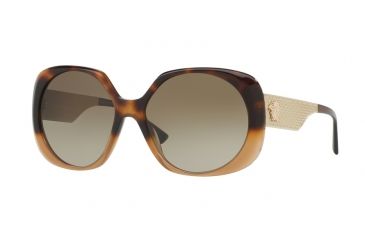 Image of Versace VE4331 Sunglasses 520513-57 - Havana/light Brown Frame, Brown Gradient Lenses