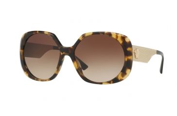 Image of Versace VE4331A Sunglasses 988/13-57 - Havana Frame, Brown Gradient Lenses