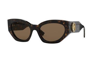 Image of Versace VE4376B Sunglasses 108/73-54 - , Brown Lenses