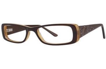 Image of Visions 185 Single Vision Prescription Eyeglasses - Frame Brown/Amber, Size 51/15mm VIVISION18501