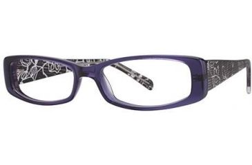 Image of Visions 186 Single Vision Prescription Eyeglasses - Frame Purple/Black, Size 53/15mm VIVISION18601
