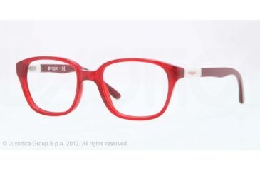 Image of Vogue BABY 82 VO2810 Eyeglass Frames 1947-43 - Matte Red Transp Frame, Demo Lens Lenses