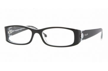 Image of Vogue VO2634B Progressive Eyeglasses Top Black+transp. Glitter Frame / 50 mm Prescription Lenses, 1688-5016