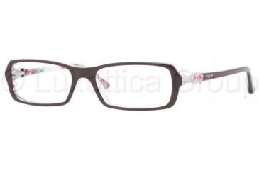 Image of Vogue VO2673 Eyeglass Frames 1882-5016 - Top Plum/Flowers Trans 