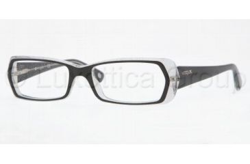 Image of Vogue VO2691 Single Vision Prescription Eyewear 1688-4916 - Top Black+transp.glitt 