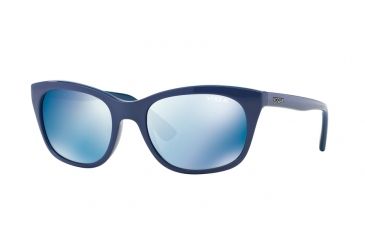 Image of Vogue VO2743S Sunglasses 227855-54 - Top Bluette/Transparent Azure Frame, Mirror Blue Lenses