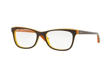 Image of Vogue VO2763 Progressive Prescription Eyeglasses 2279-53 - Brown/Yellow/Orange Tr Frame