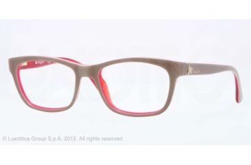 Image of Vogue VO2767 Progressive Prescription Eyeglasses 1987-50 - Top Beige/Red Tr