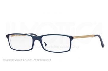 Image of Vogue VO2867 Single Vision Prescription Eyeglasses 2171S-52 - Top Matte Blue Transp Frame