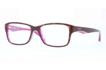 Image of Vogue VO2883F Single Vision Prescription Eyeglasses 2019-53 - Dark Havana/lilac/violet Frame