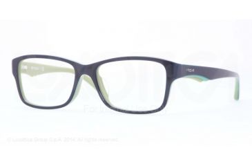 Image of Vogue VO2883F Single Vision Prescription Eyeglasses 2229-53 - Top Blue/green/mustard Frame