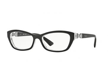 Image of Vogue VO2890 Bifocal Prescription Eyeglasses W827-53 - Top Black/Transparent Frame
