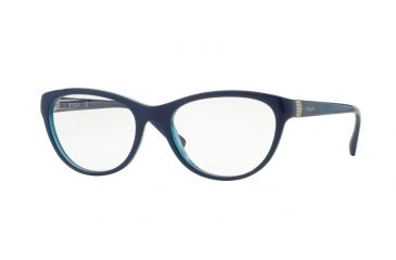 Image of Vogue VO2938BF Progressive Prescription Eyeglasses 2388-54 - Top Dark Blue/blue Transp Frame