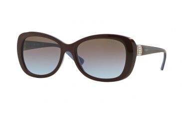 Image of Vogue VO2943SB Single Vision Prescription Sunglasses VO2943SB-201148-55 - Lens Diameter 55 mm, Frame Color Light Brown/Opal Azure