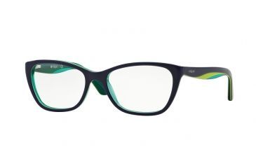 Image of Vogue VO2961 Progressive Prescription Eyeglasses 2311-53 - Blue/yellow Fluo/tr Aqua Frame