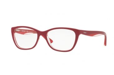 Image of Vogue VO2961 Progressive Prescription Eyeglasses 2494-53 - Top Red/red/opal Pink Frame