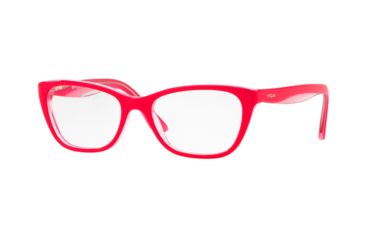 Image of Vogue VO2961 Progressive Prescription Eyeglasses, 53mm, Top Fuxia/Pink/Transparent, VO2961-2773-53-PRO