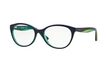 Image of Vogue VO2962 Progressive Prescription Eyeglasses 2311-51 - Blue/yellow Fluo/tr Aqua Frame