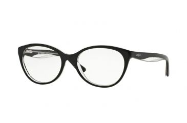 Image of Vogue VO2962 Progressive Prescription Eyeglasses W827-51 - Top Black/Transparent Frame