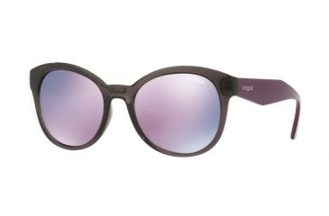 Image of Vogue VO2992S Sunglasses 19055R-53 - Opal Grey Frame, Dark Grey Mirror Pink Lenses
