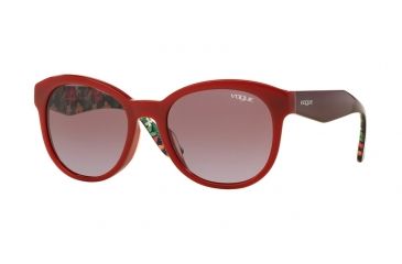 Image of Vogue VO2992SF Sunglasses 23408H-53 - Red Frame, Violet Gradient Lenses