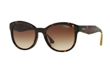 Image of Vogue VO2992SF Sunglasses W65613-53 - Dark Havana Frame, Brown Gradient Lenses